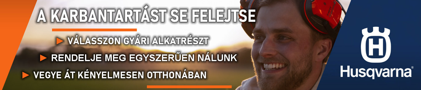 Karbantartás Husqvarna alkatrészekkel