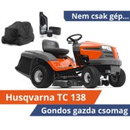Husqvarna TC138 fűgyűjtős fűnyíró traktor - Gondos gazda csomagban