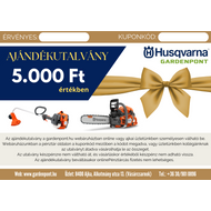 Husqvarna ajándékutalvány 5.000Ft értékben