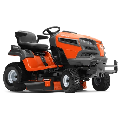 Husqvarna TS343 oldalkidobós fűnyíró traktor, sajtolt vágóasztallal