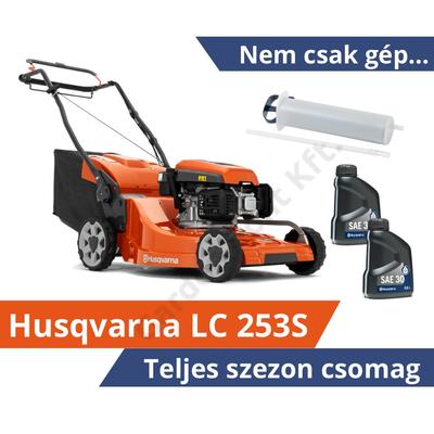 Husqvarna LC 253S fűnyíró teljes szezon csomagban