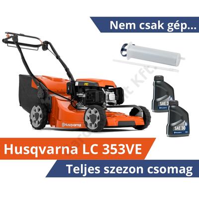 Husqvarna LC 353VE fűnyíró teljes szezon csomagban