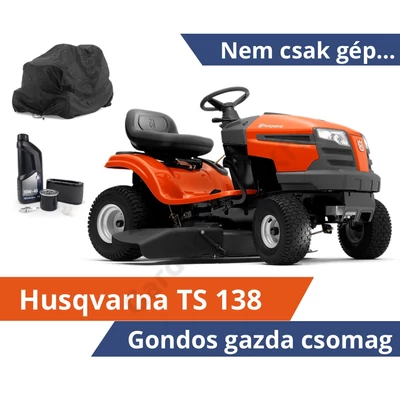 Husqvarna TS138 oldalkidobós fűnyíró traktor - Gondos gazda csomagban