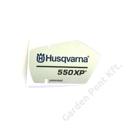 Matrica indítófedélre Husqvarna 550XP láncfűrészhez