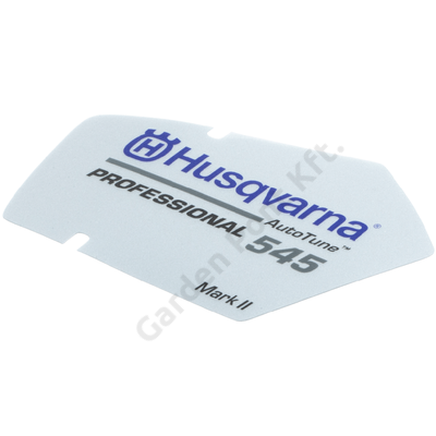 Matrica indítófedélre Husqvarna 545 Mark II láncfűrészhez