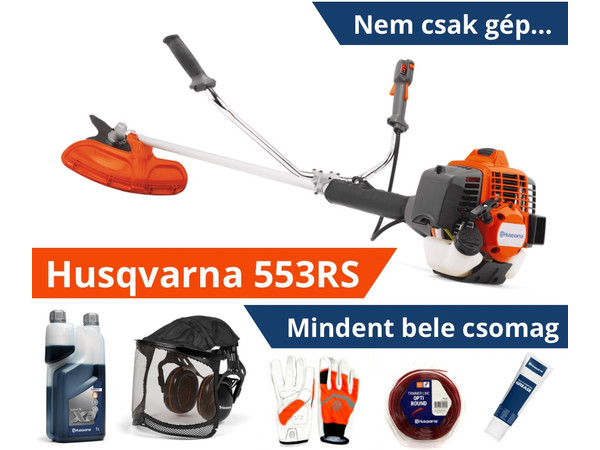 Husqvarna 553RS fűkasza - Mindent bele csomag Husqvarna 553RS fűkasza - Mindent bele csomag