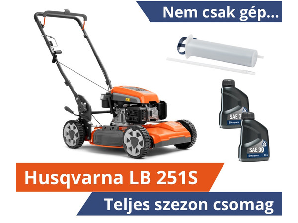 Husqvarna LB 251S önjáró fűnyíró - Teljes szezon csomagban Husqvarna LB 251S önjáró fűnyíró - Teljes szezon csomagban
