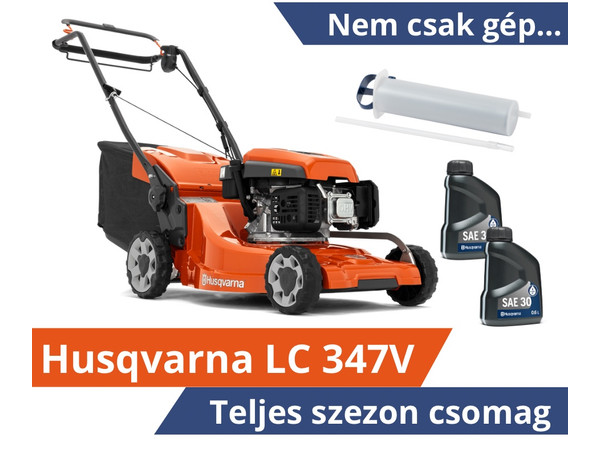 Husqvarna LC 347V önjáró fűnyíró - Teljes szezon csomagban Husqvarna LC 347V önjáró fűnyíró - Teljes szezon csomagban