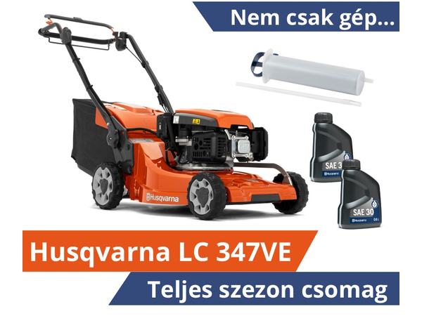 Husqvarna LC 347VE önjáró önindítós fűnyíró - Teljes szezon csomagban