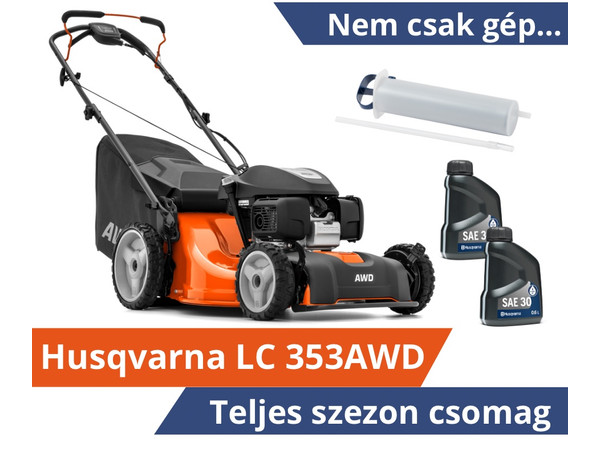 Husqvarna LC 353AWD önjáró fűnyíró - Teljes szezon csomagban Husqvarna LC 353AWD önjáró fűnyíró - Teljes szezon csomagban