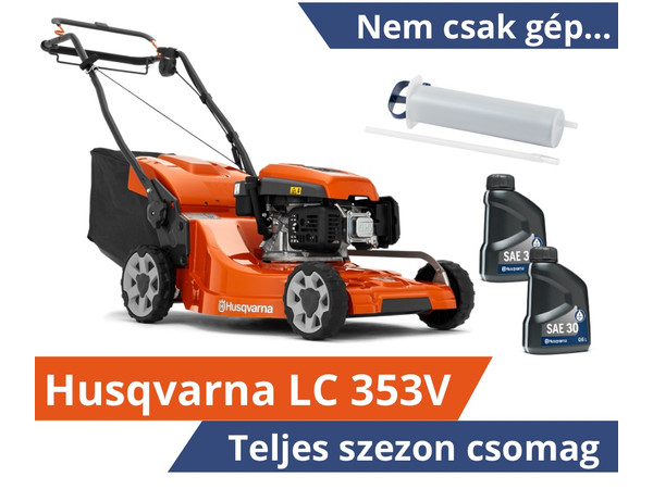 Husqvarna LC 353V önjáró fűnyíró - Teljes szezon csomagban Husqvarna LC 353V önjáró fűnyíró - Teljes szezon csomagban