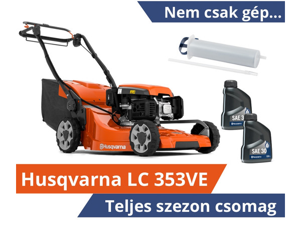 Husqvarna LC 353VE önjáró önindítós fűnyíró - Teljes szezon csomagban