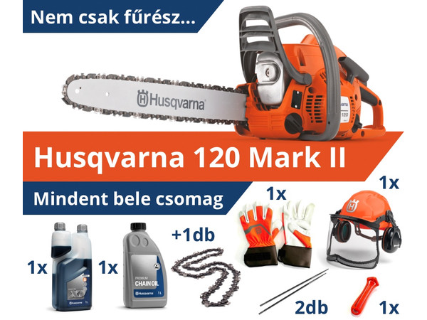 HUSQVARNA 120 Mark II - Mindent bele csomag HUSQVARNA 120 Mark II - Mindent bele csomag