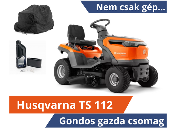 Husqvarna TS 112 oldalkidobós fűnyíró traktor - Gondos gazda csomagban