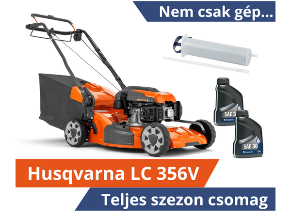 Husqvarna LC 356V önjáró fűnyíró (Hq motorral) - Teljes szezon csomagban Husqvarna LC 356V önjáró fűnyíró (Hq motorral) - Teljes szezon csomagban